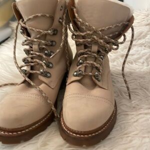 Frye Women's Tan Lace-Up Boots